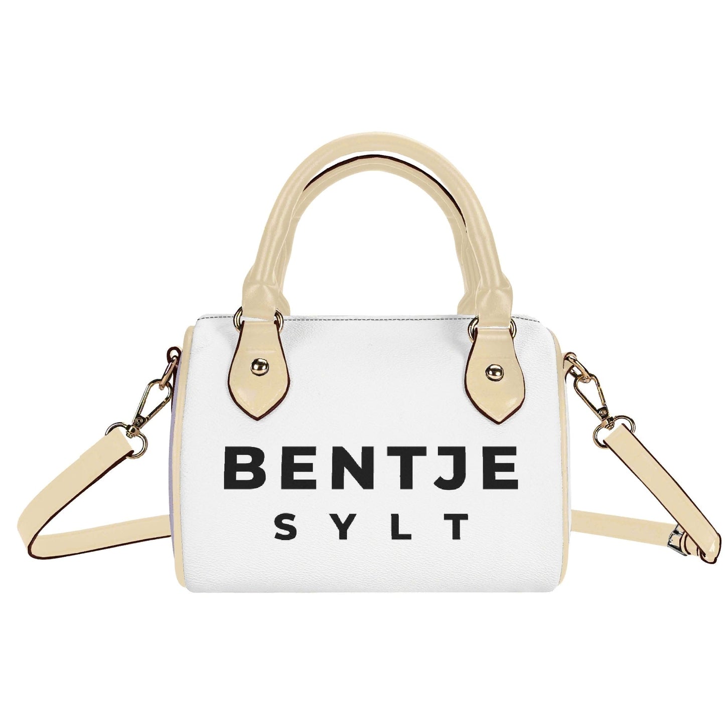 Stylische Bentje Sylt-Schultertasche für Damen - Kompakte 20x12x16 cm Handtasche in Beige oder Schwarz - VEGAN