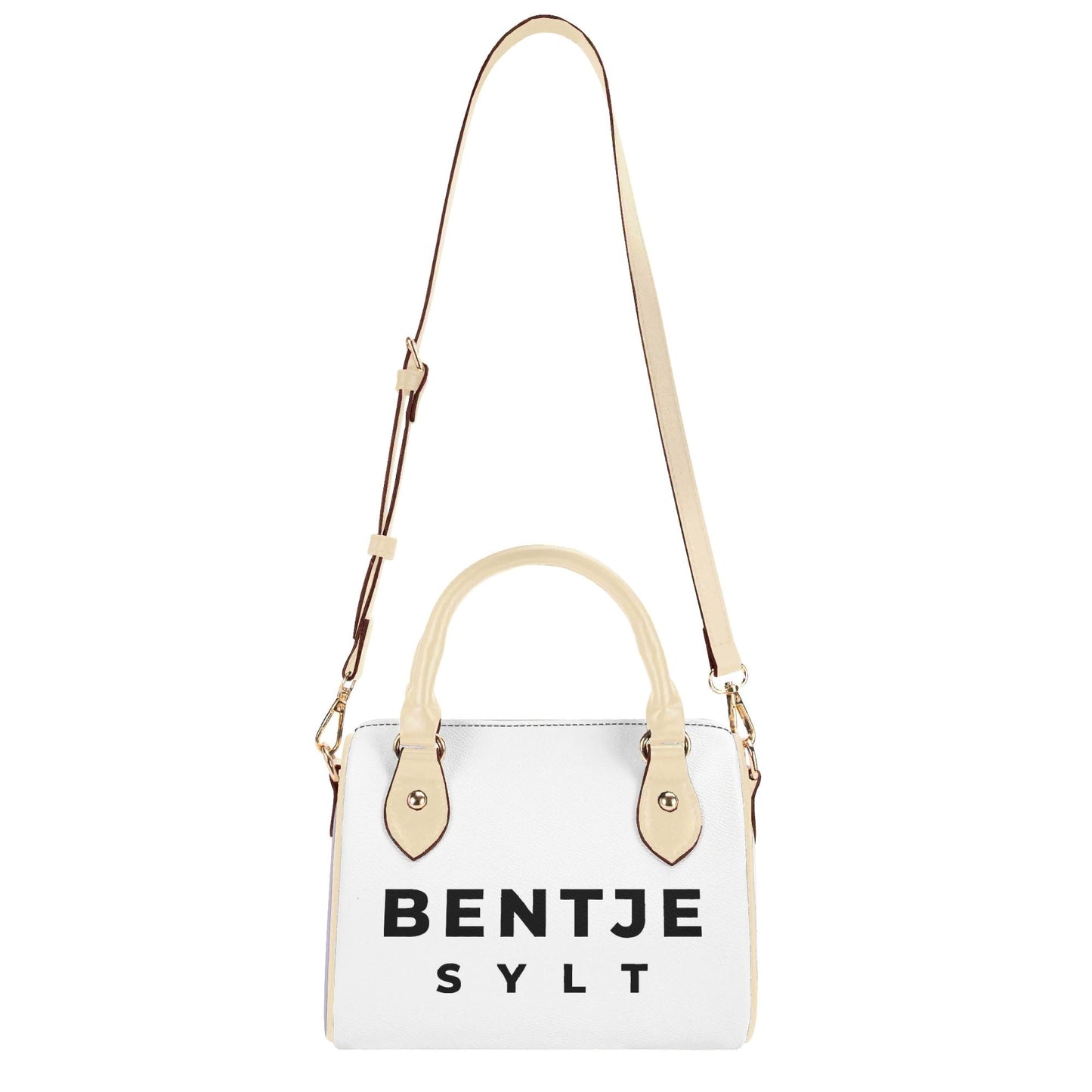 Stylische Bentje Sylt-Schultertasche für Damen - Kompakte 20x12x16 cm Handtasche in Beige oder Schwarz - VEGAN