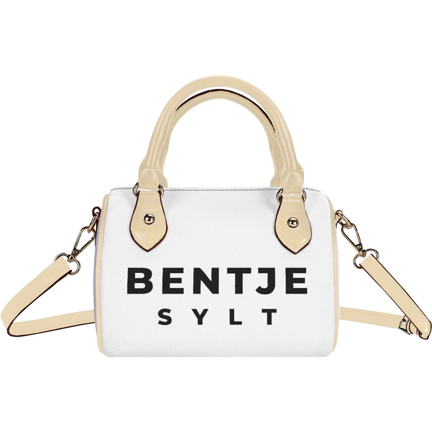 Stylische Bentje Sylt-Schultertasche für Damen - Kompakte 20x12x16 cm Handtasche in Beige oder Schwarz - VEGAN