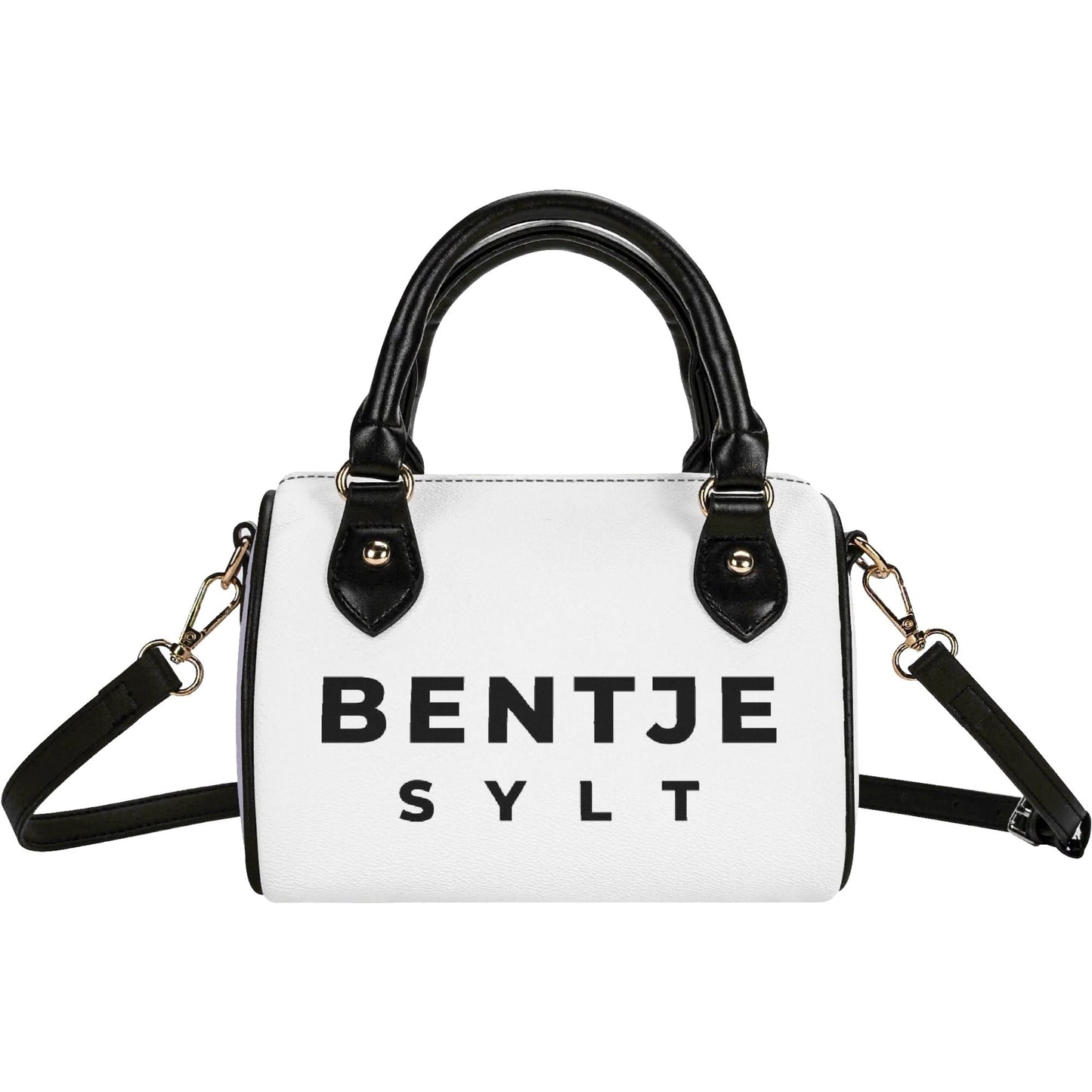 Stylische Bentje Sylt-Schultertasche für Damen - Kompakte 20x12x16 cm Handtasche in Beige oder Schwarz - VEGAN