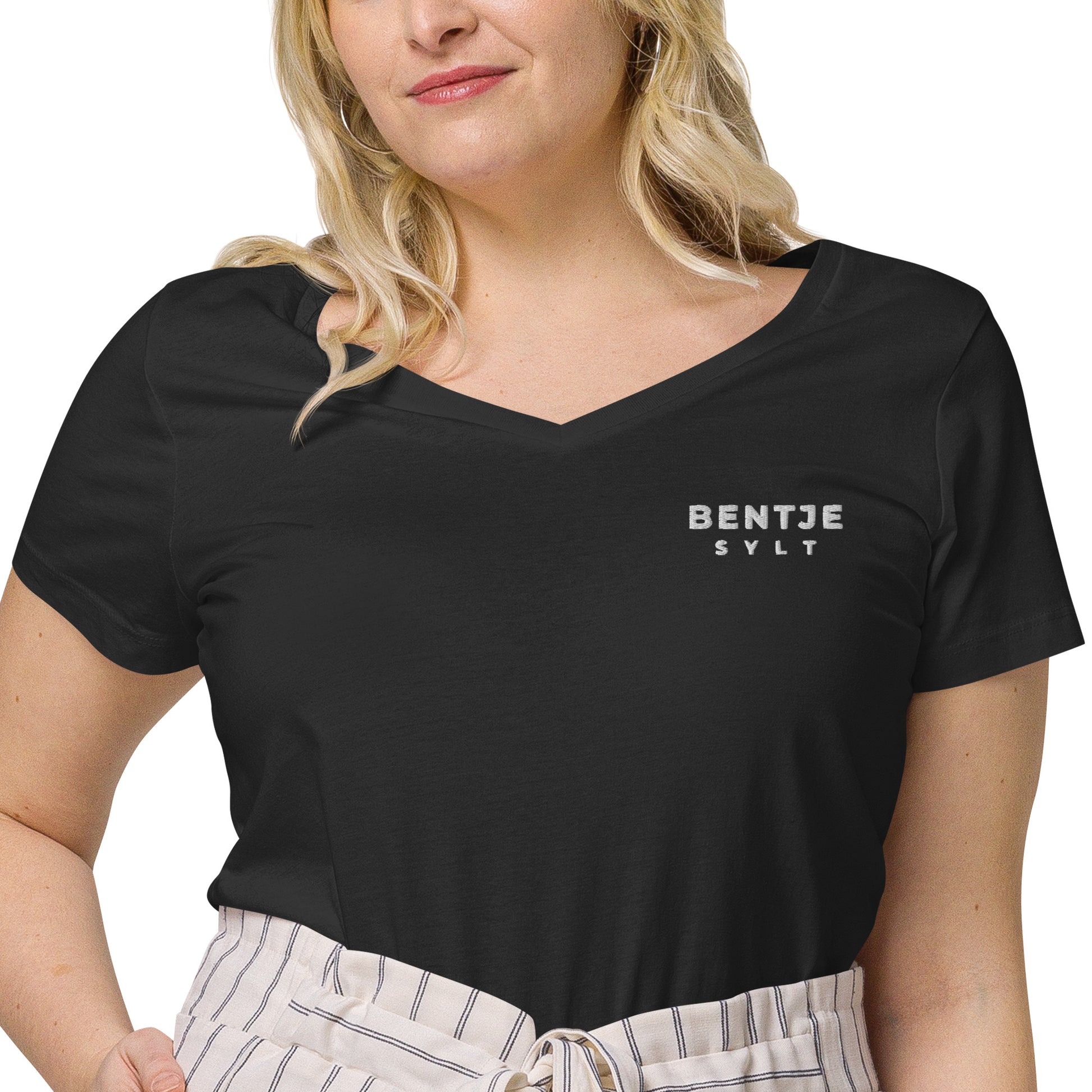 Bentje Sylt Eng anliegendes Damen-T-Shirt aus Bio-Baumwolle.