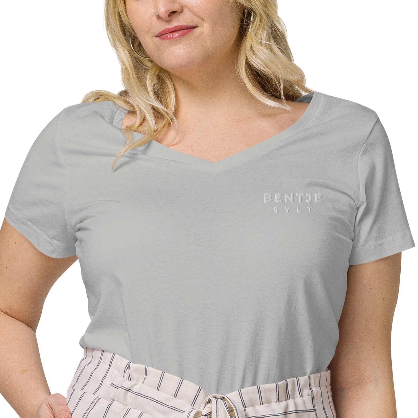 Bentje Sylt Eng anliegendes Damen-T-Shirt aus Bio-Baumwolle.