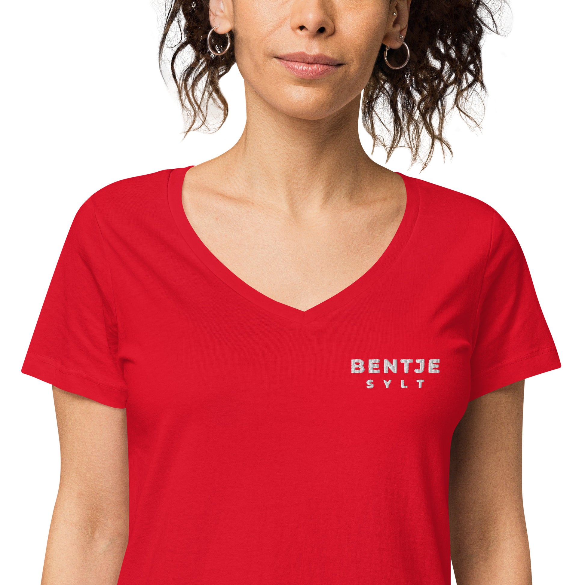 Bentje Sylt Eng anliegendes Damen-T-Shirt aus Bio-Baumwolle.